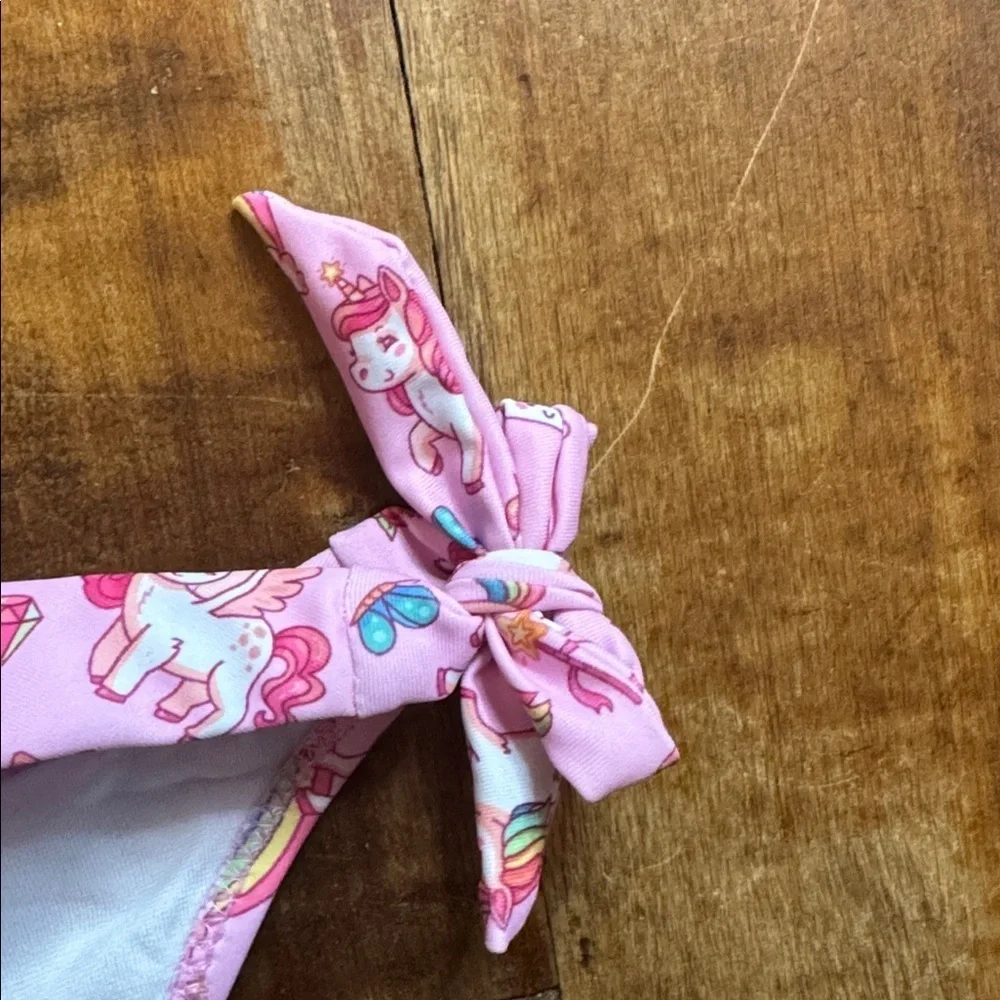 Pink Unicorn Bikini Set size 5 to 6 ruffle rainbow unicorn summer new